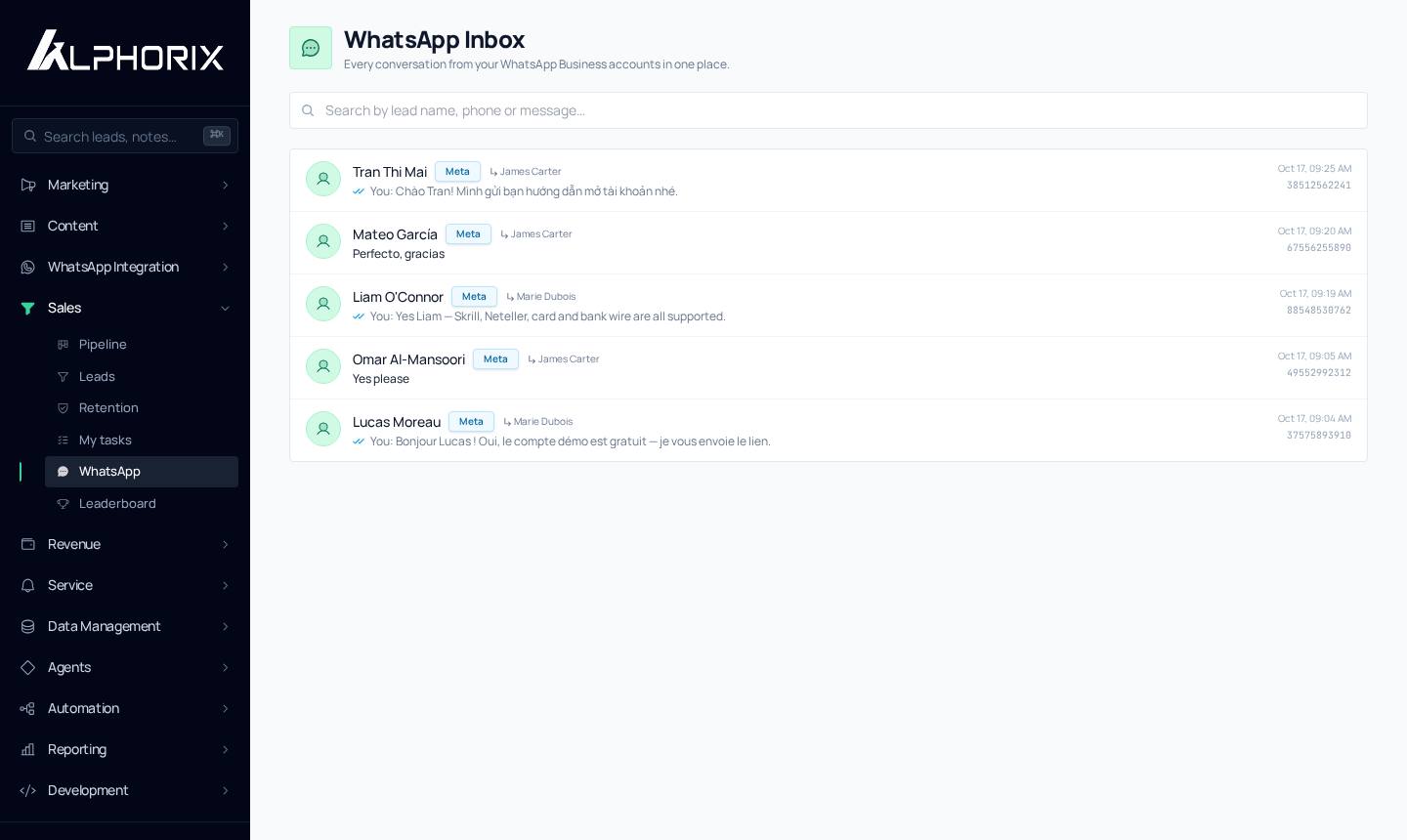 A VIP-desk CRM with KYC and WhatsApp built in.